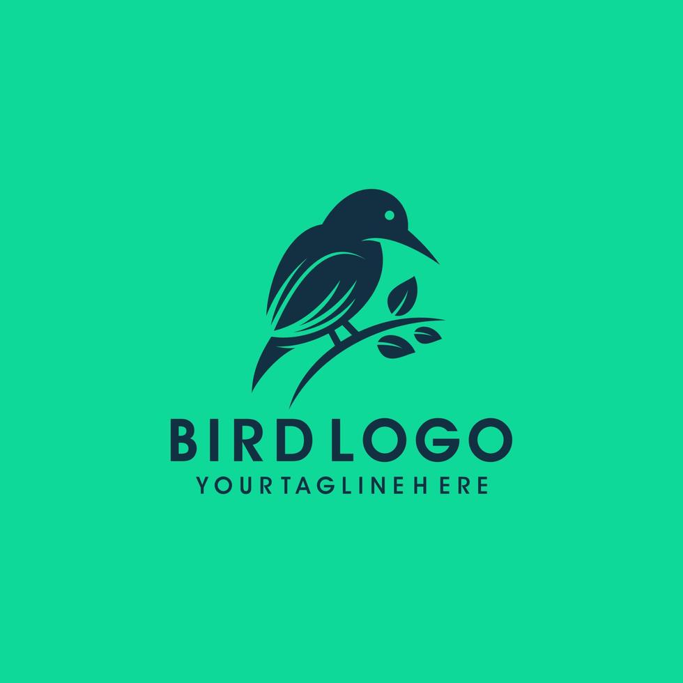 Ilustración de vector de diseño de logotipo de pájaro