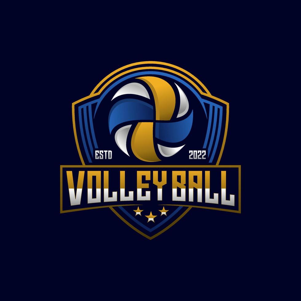 plantilla de diseño de vector de logotipo de voleibol