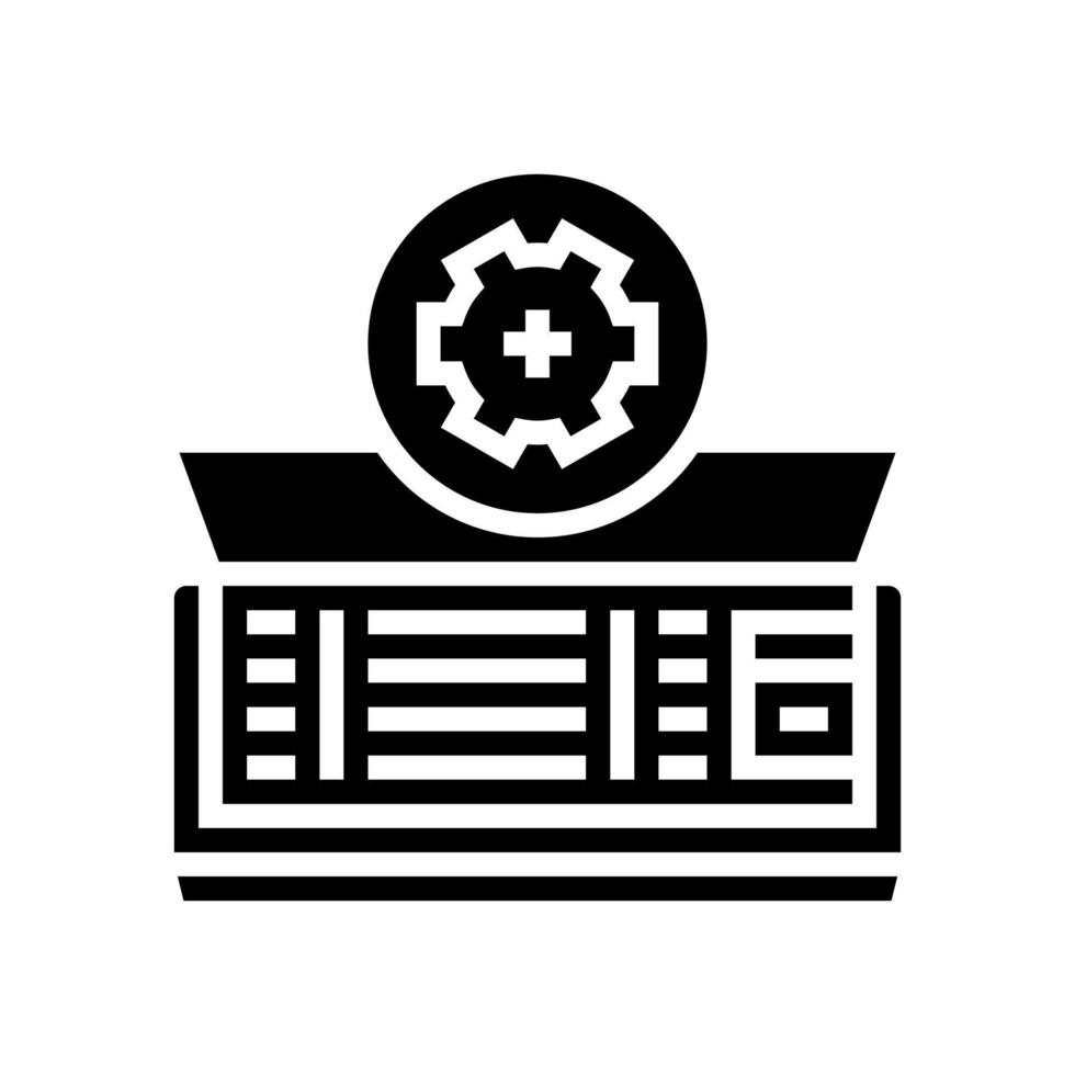 air conditioning maintenance glyph icon vector illustration