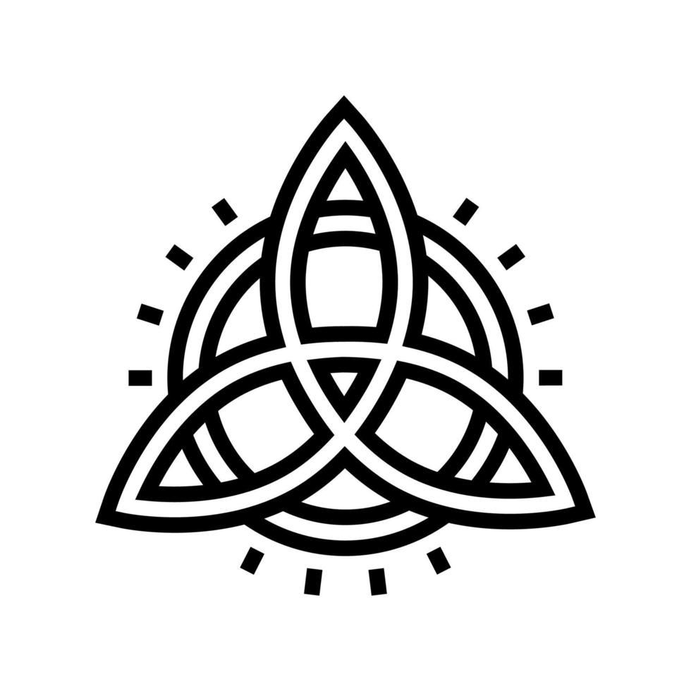 símbolo astrológico línea icono vector ilustración