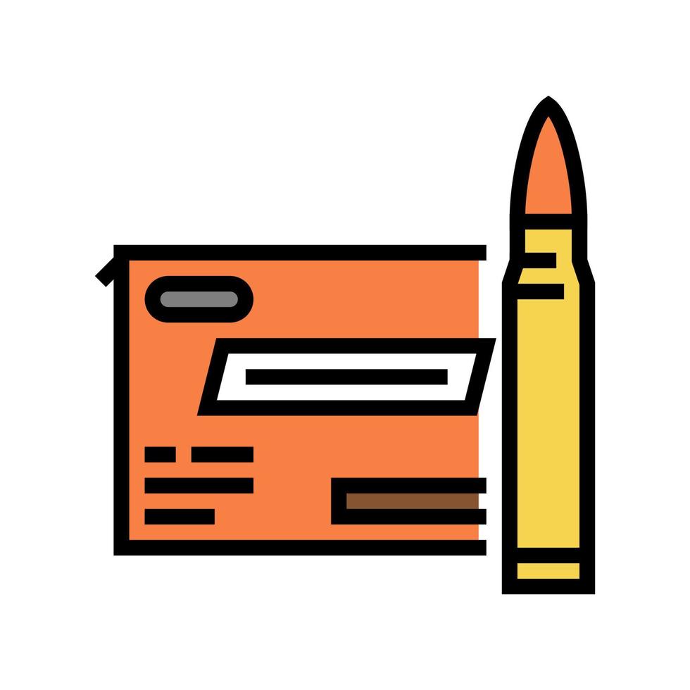 centerfire rifle ammo color icon vector illustration