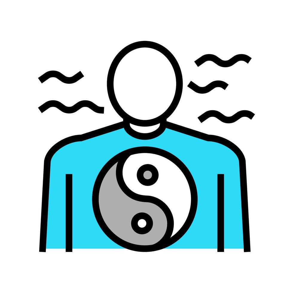 peace of mind people value color icon vector illustration