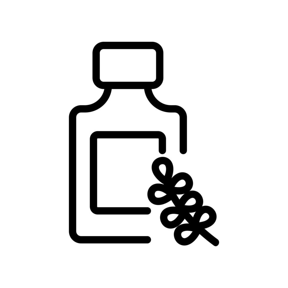 thyme serum bottle icon vector outline illustration