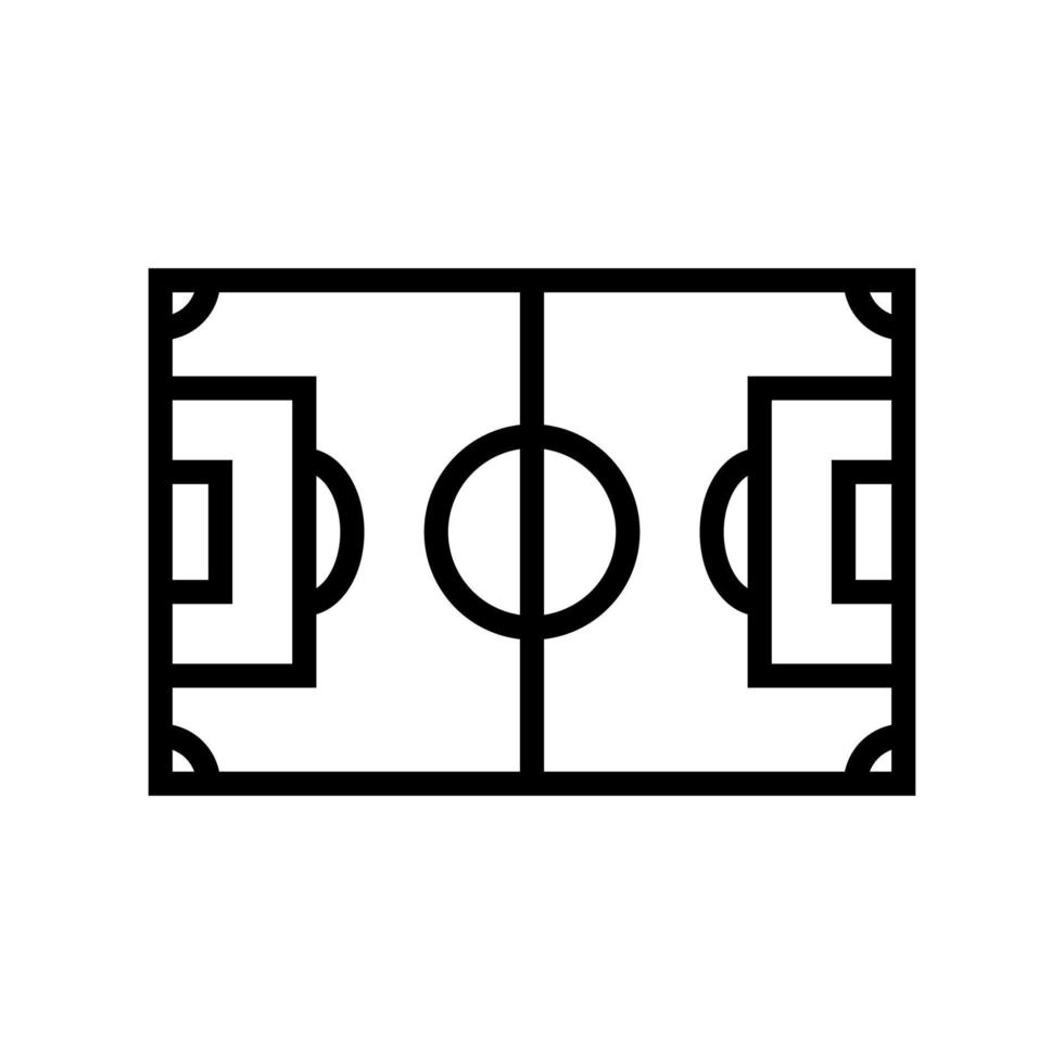 field soccer line icon vector illustration