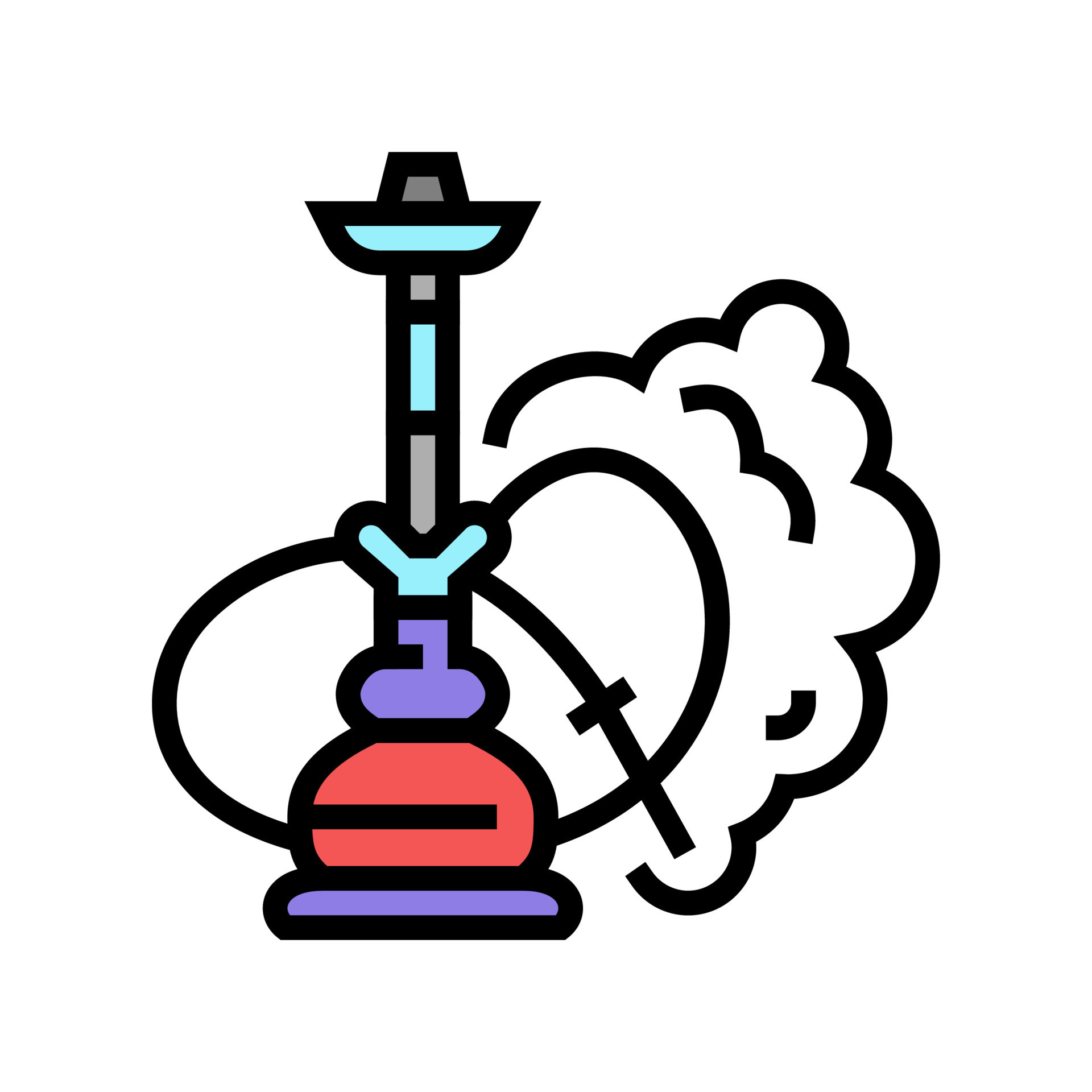 hookah smoke color icon vector illustration 10405033 Vector Art at Vecteezy