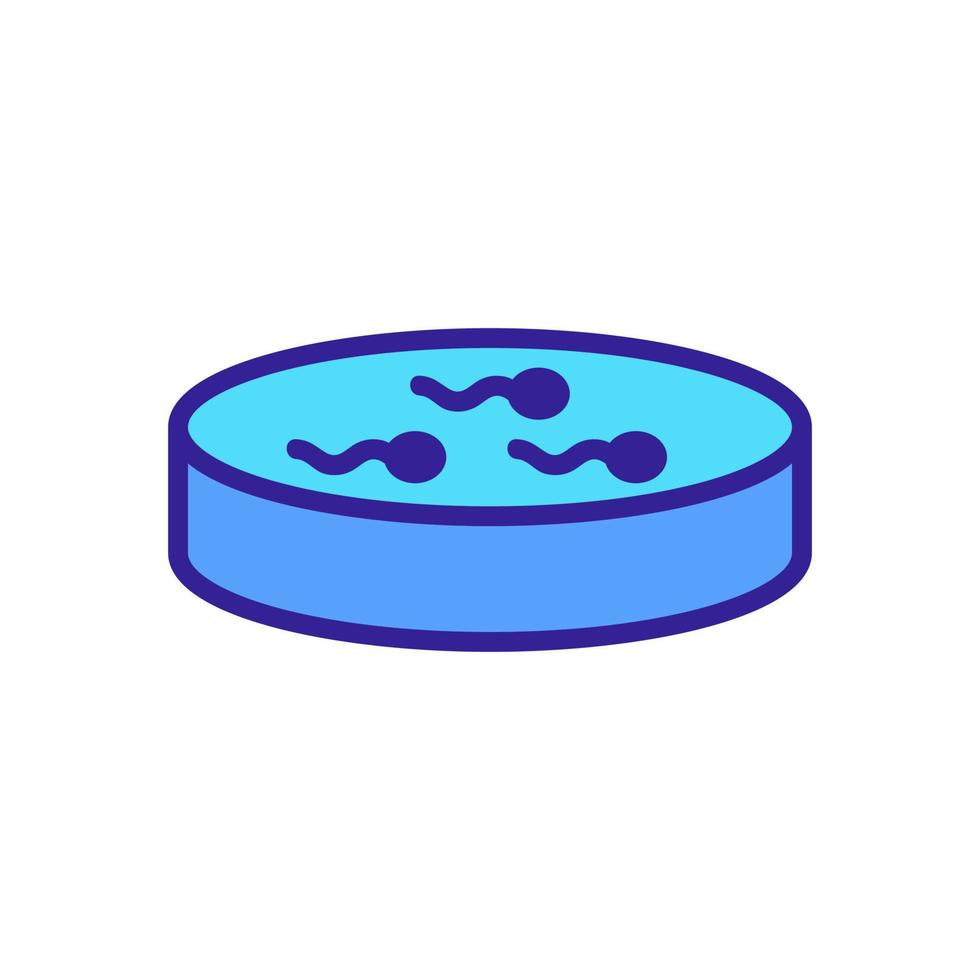 sperm in the lab icon vector. Isolated contour symbol illustration vector