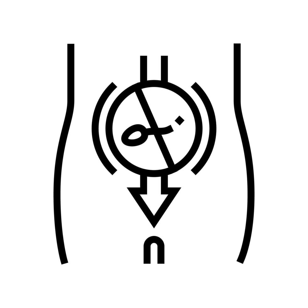 sperm sterilization line icon vector illustration