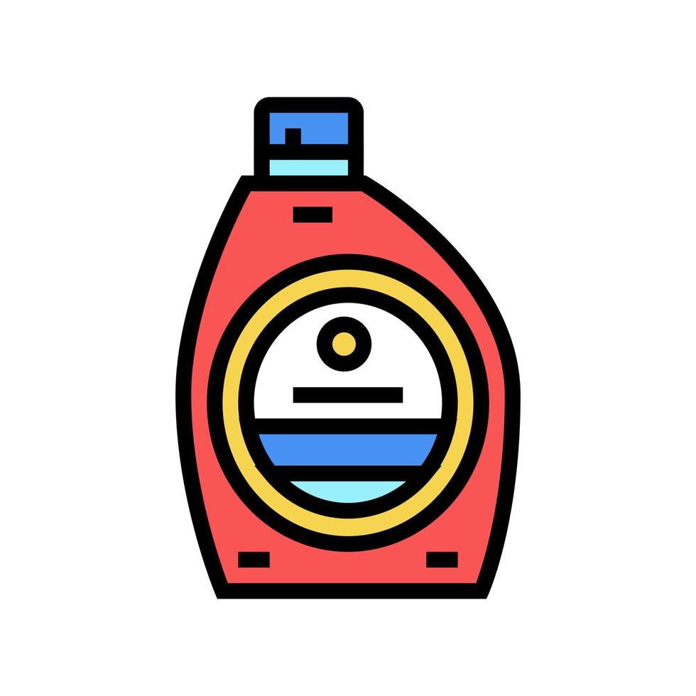 detergente para lavar y limpiar la ilustración de vector de icono de color