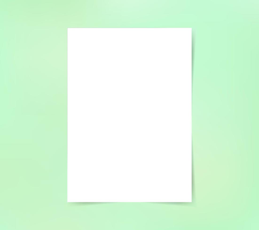 Blank Isolated White Poster Page Mockup Template Business Presentation Illustration vector
