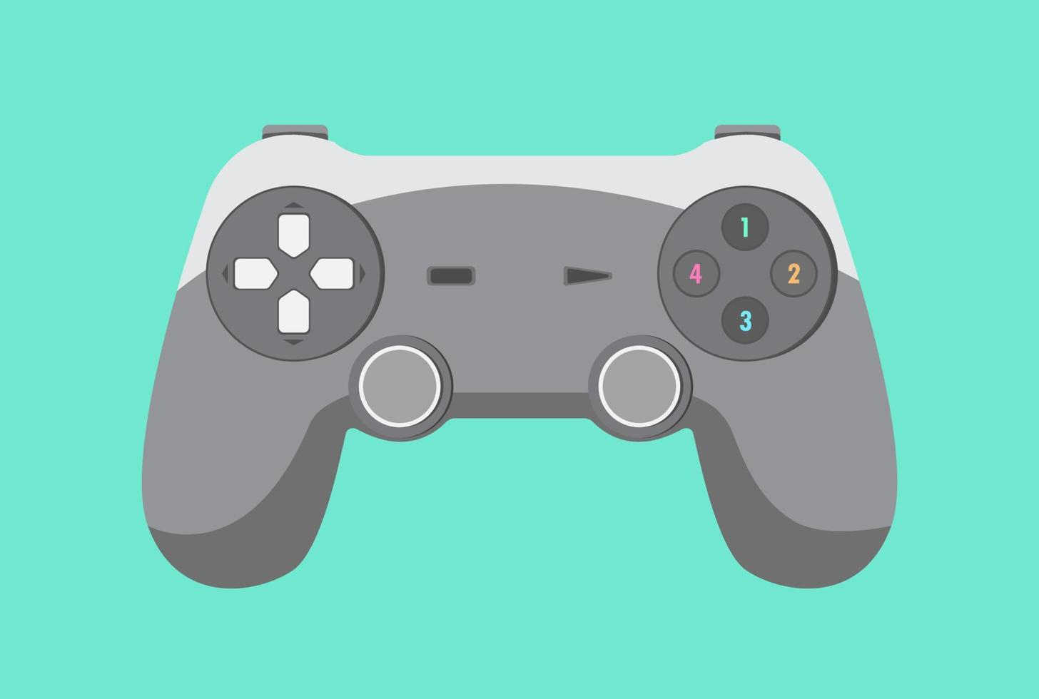 Cartoon Video Game Controller Gaming Joystick Minimal Illustration