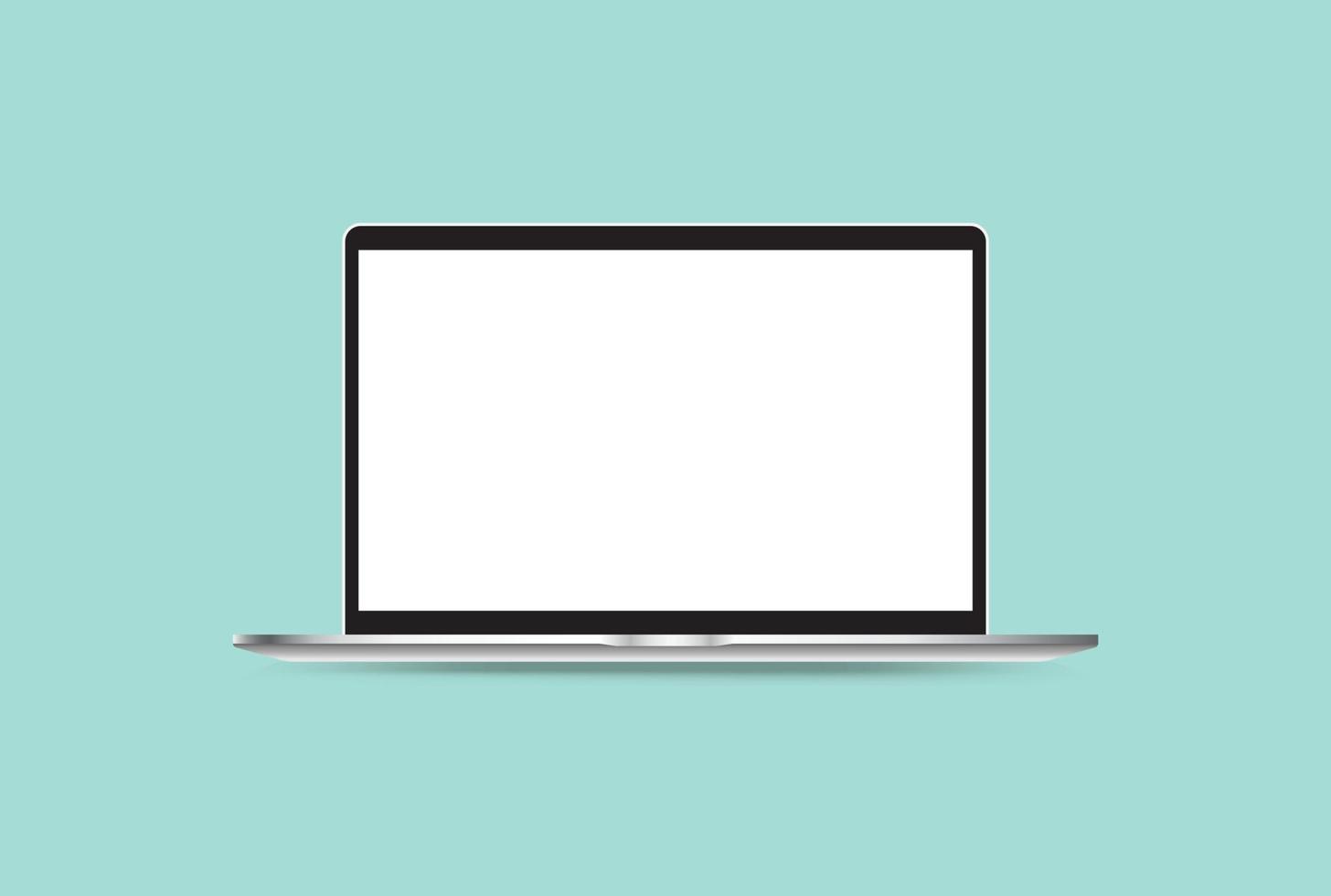 Metallic Modern Laptop Slim Bezels Illustration Computer Display Technology Web vector