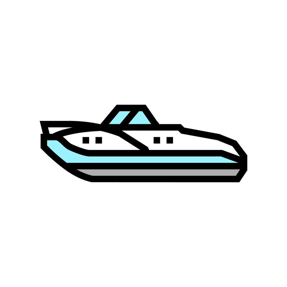 cabañas cuddy barco color icono vector ilustración