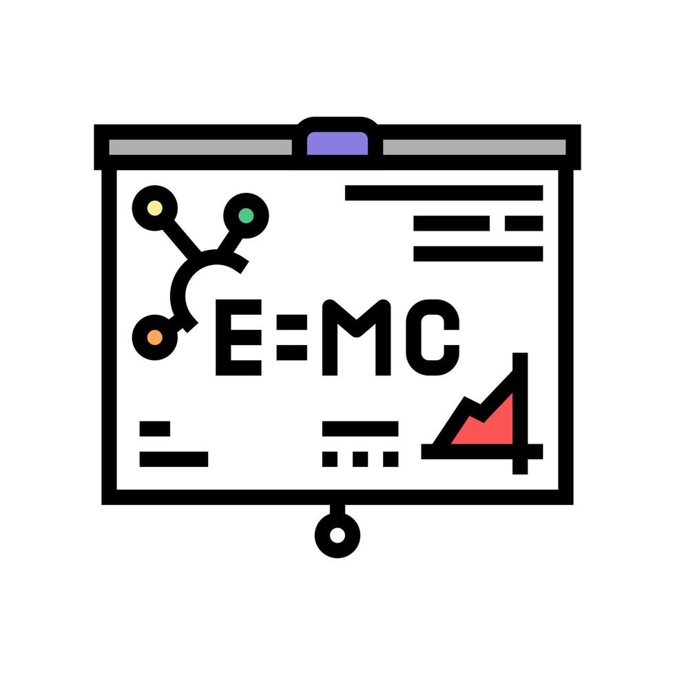 physics studying color icon vector illustration