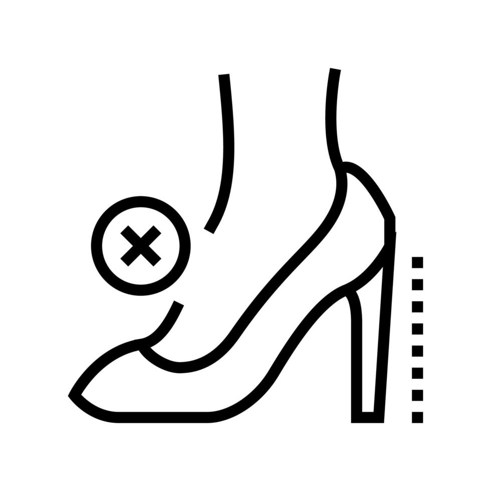 high heel woman shoe feet line icon vector illustration