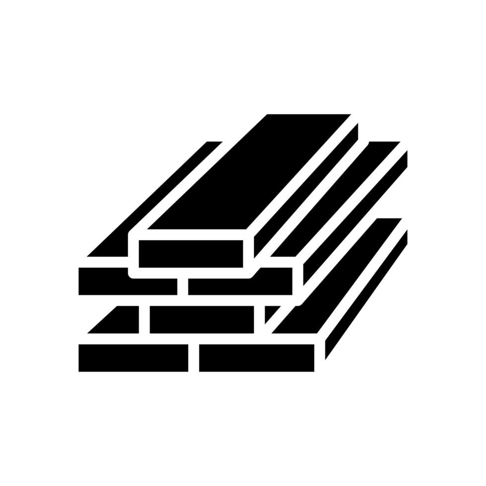 lumber timber glyph icon vector illustration
