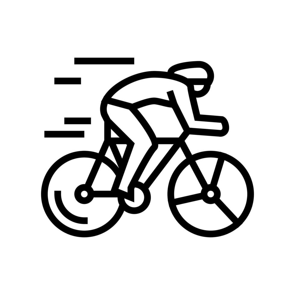 ciclismo deporte línea icono vector ilustración