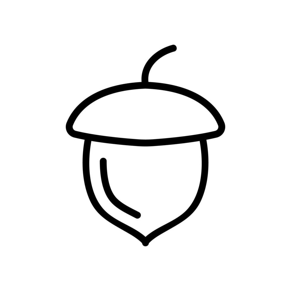 Nut icon vector. Isolated contour symbol illustration vector
