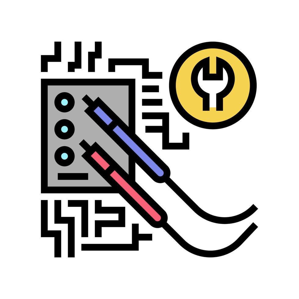 solder and repair electronic color icon vector illustration