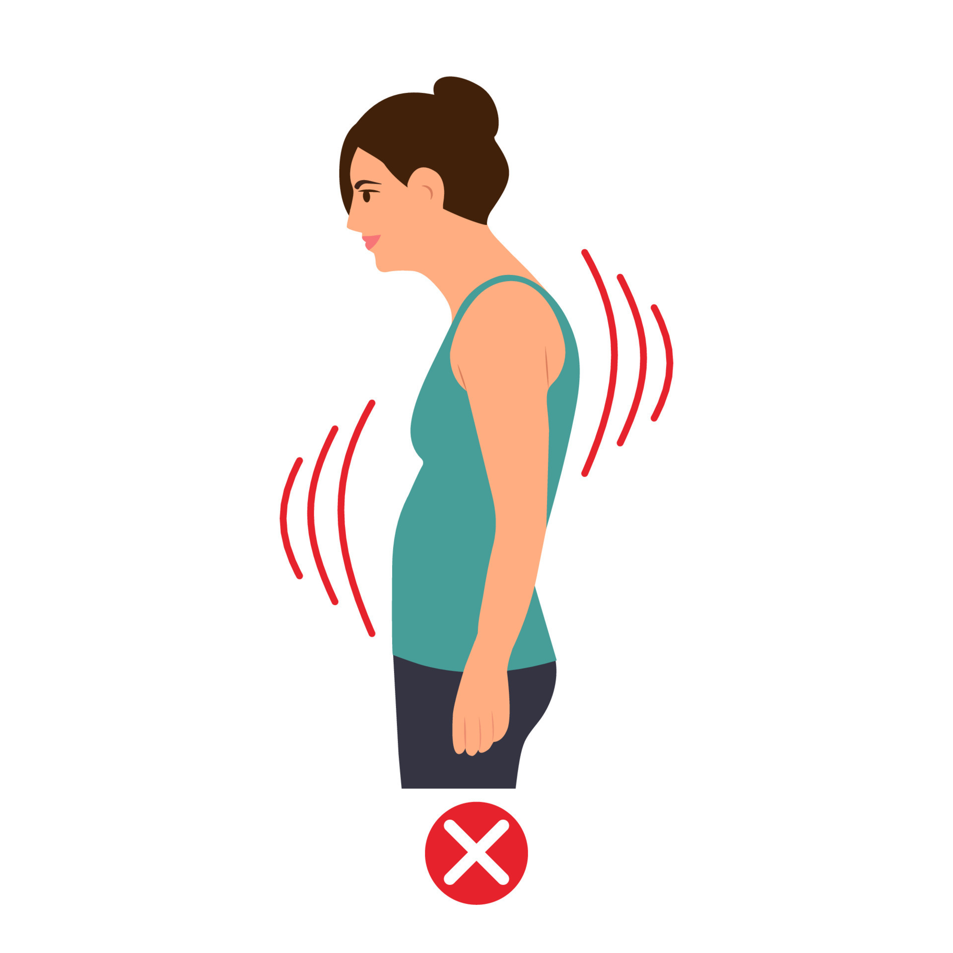 570+ Woman Bad Posture Stock Illustrations, Royalty-Free Vector Graphics &  Clip Art - iStock