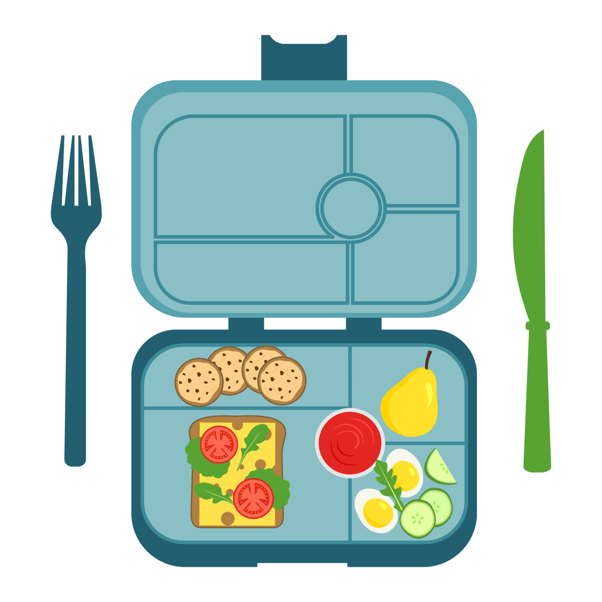 Lonchera Recipiente De Comida Con S ndwich Pera Huevos Ketchup chinese-lunch-box-recipes-4-dishes-tiffy-cooks