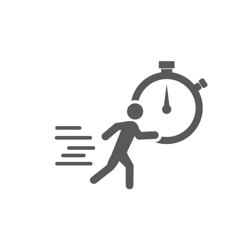vector running sport icon, speed running, simple flat design