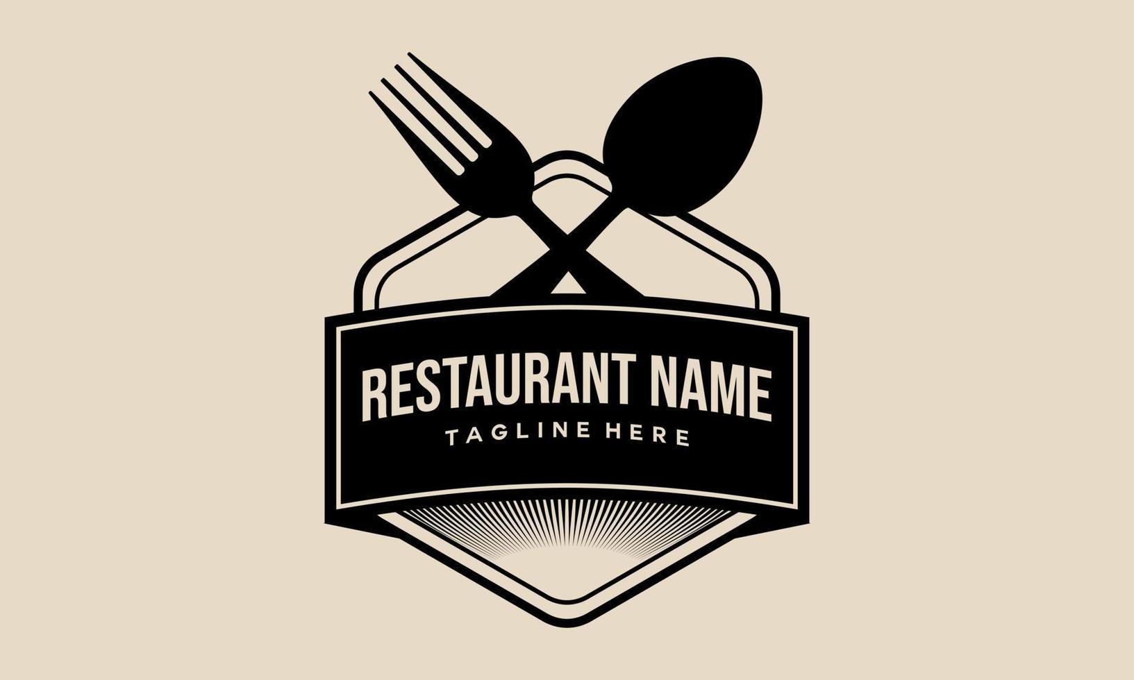 Restaurant logo design template vector