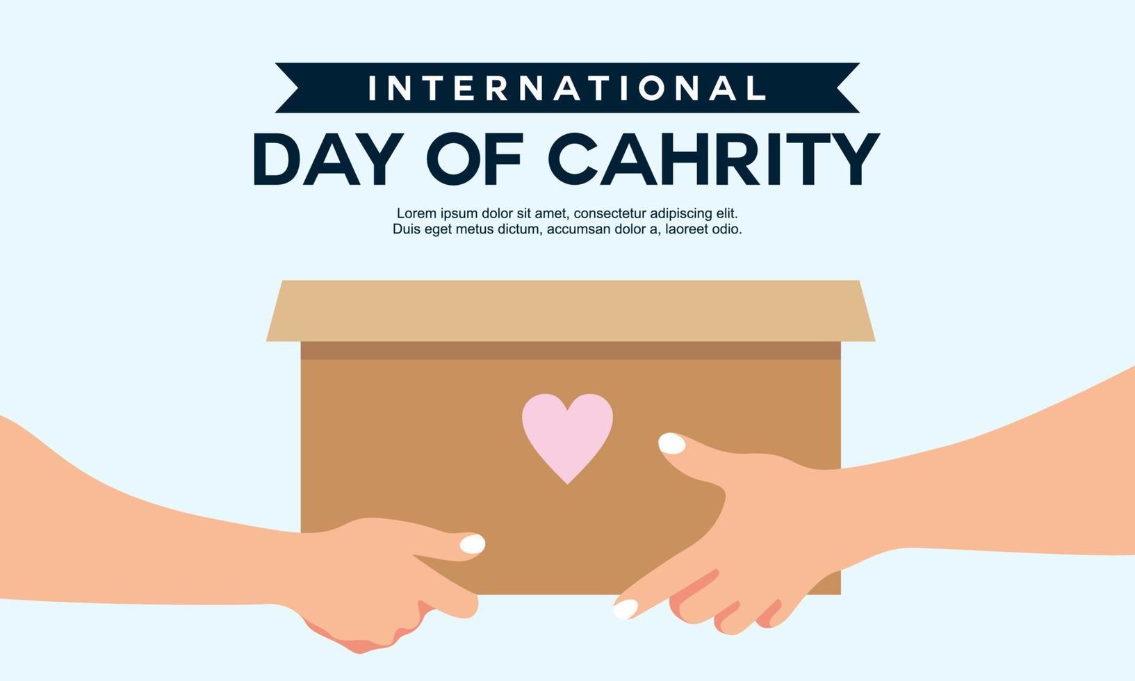 Donation in the international day of charity illustration vector