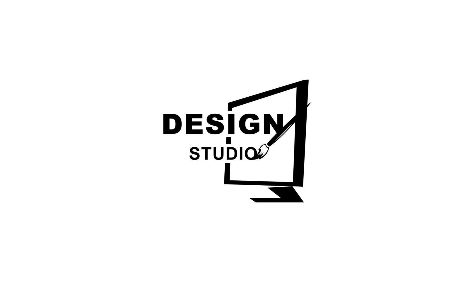 Graphic designer and web design studio tool logo vector