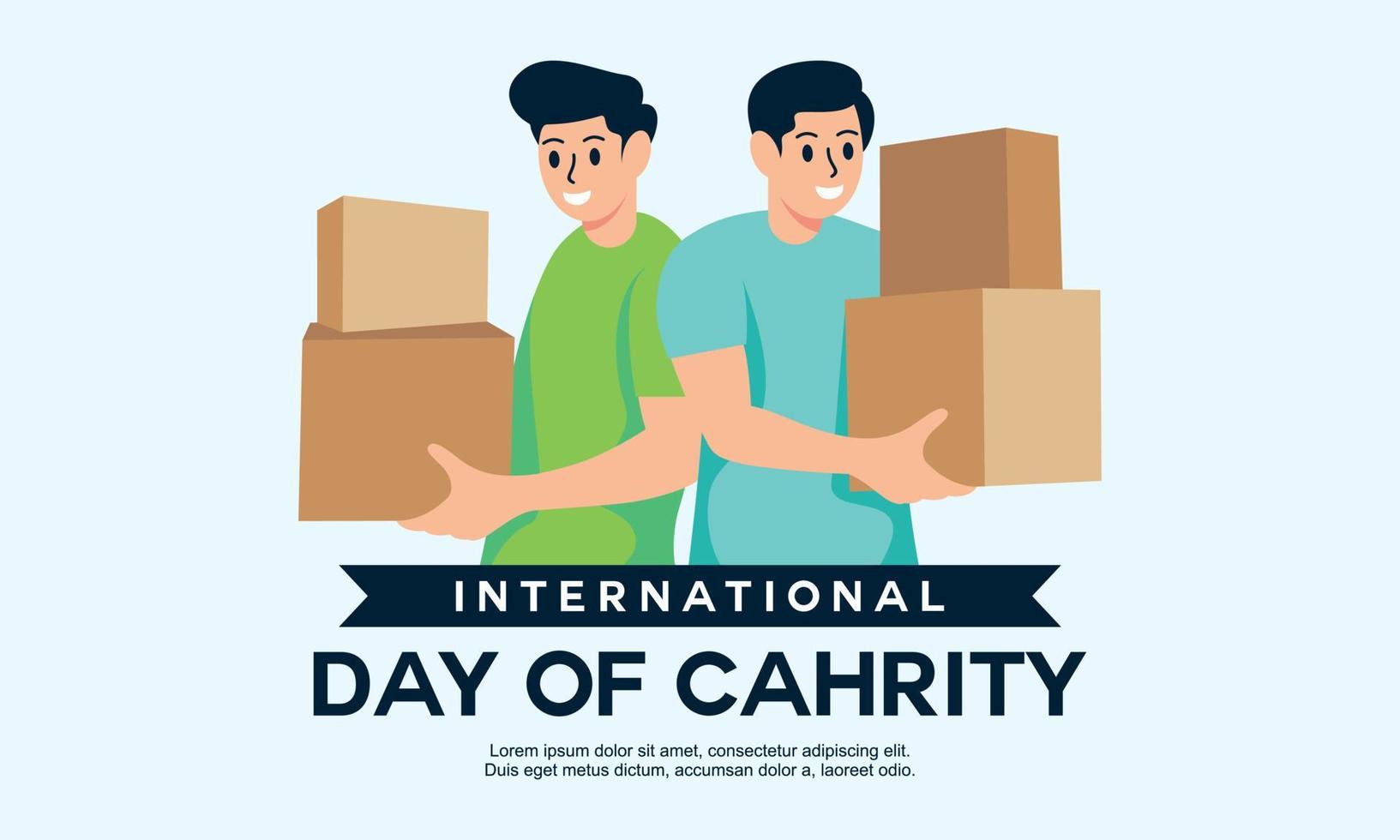 Donation in the international day of charity illustration vector