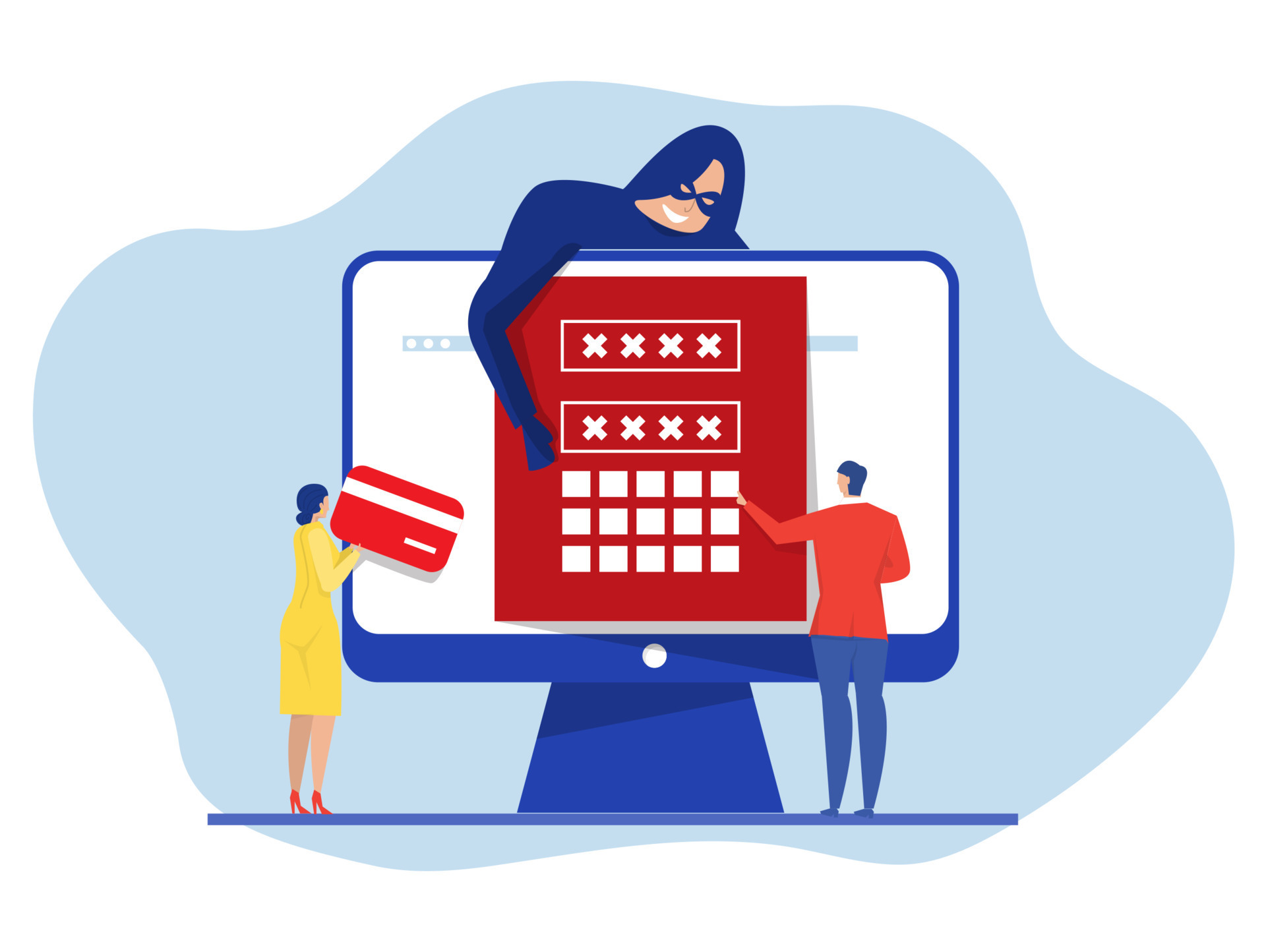 pirata informático robar contraseña robo de dinero digital ataque