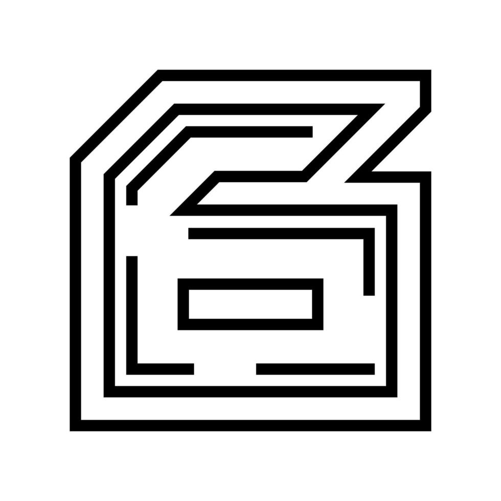 sixth number line icon vector illustration
