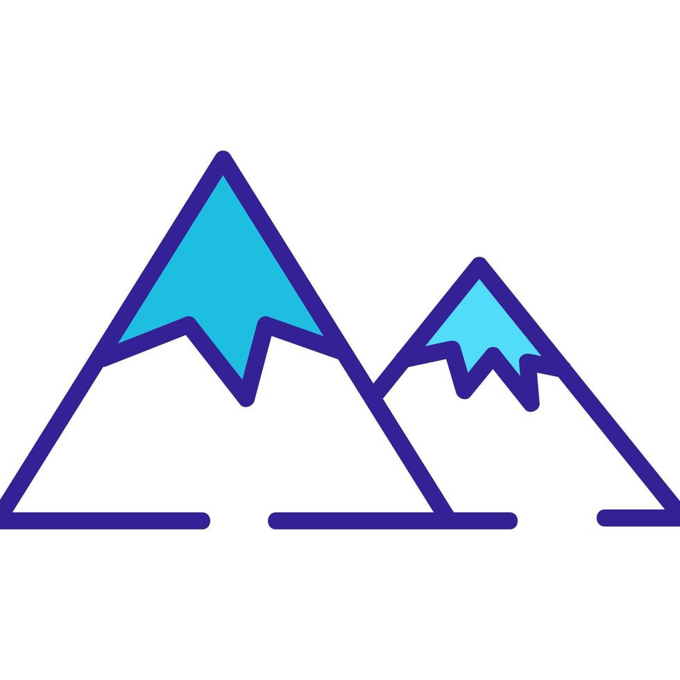 Mountain icon vector. Isolated contour symbol illustration vector