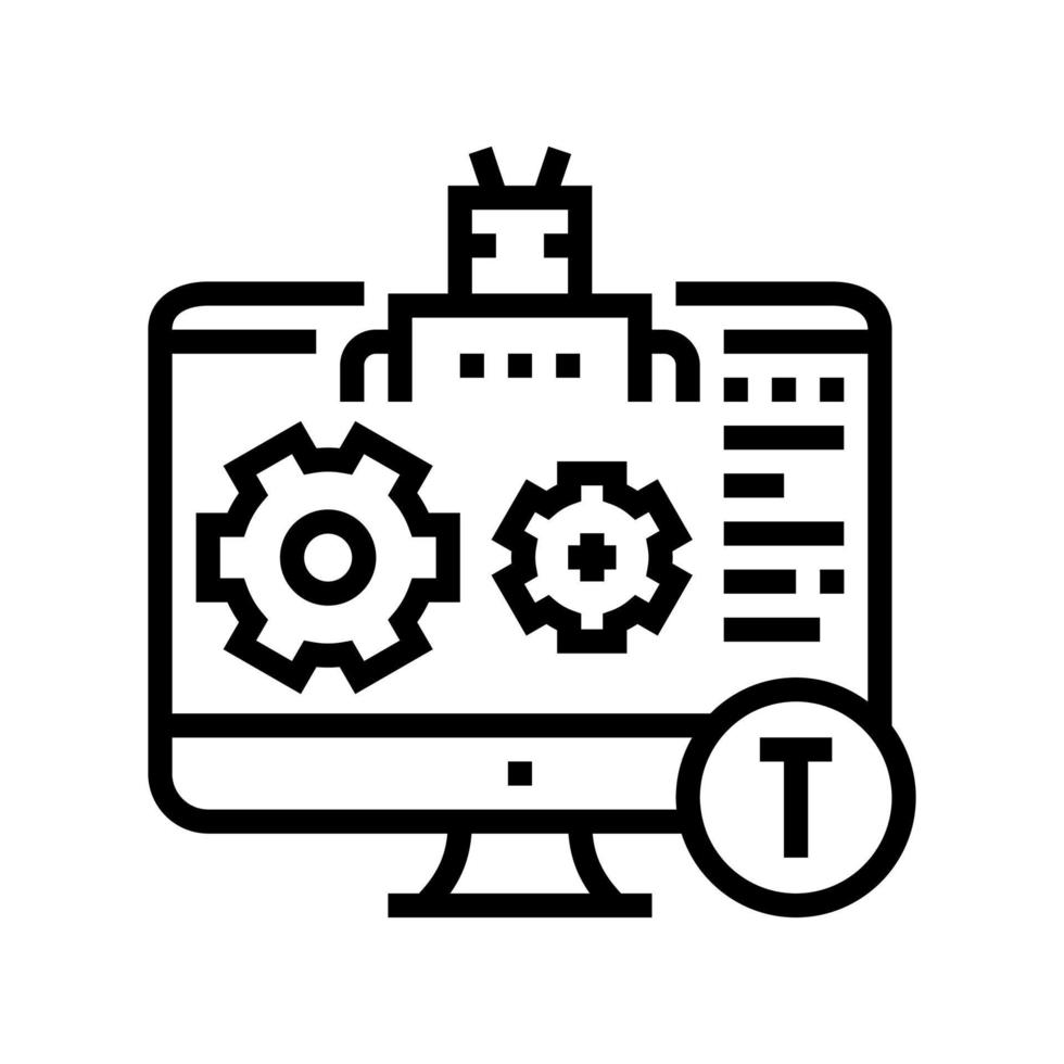 automatical repair incident line icon vector illustration