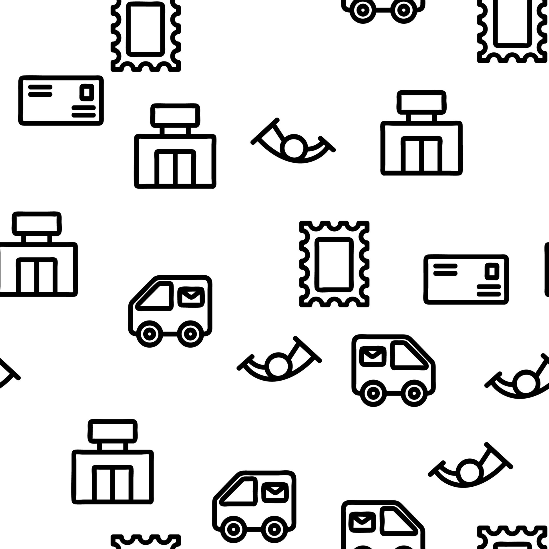 Post Company Vector Seamless Pattern 10406360 Vector Art at Vecteezy