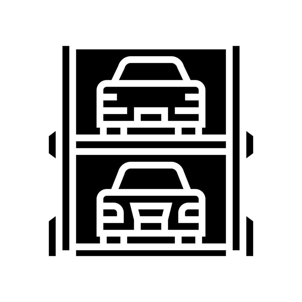 modern multilevel parking line icon vector illustration