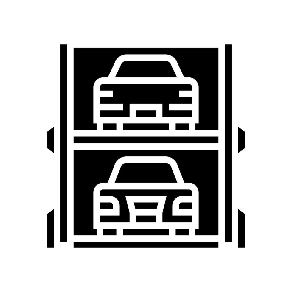 modern multilevel parking line icon vector illustration