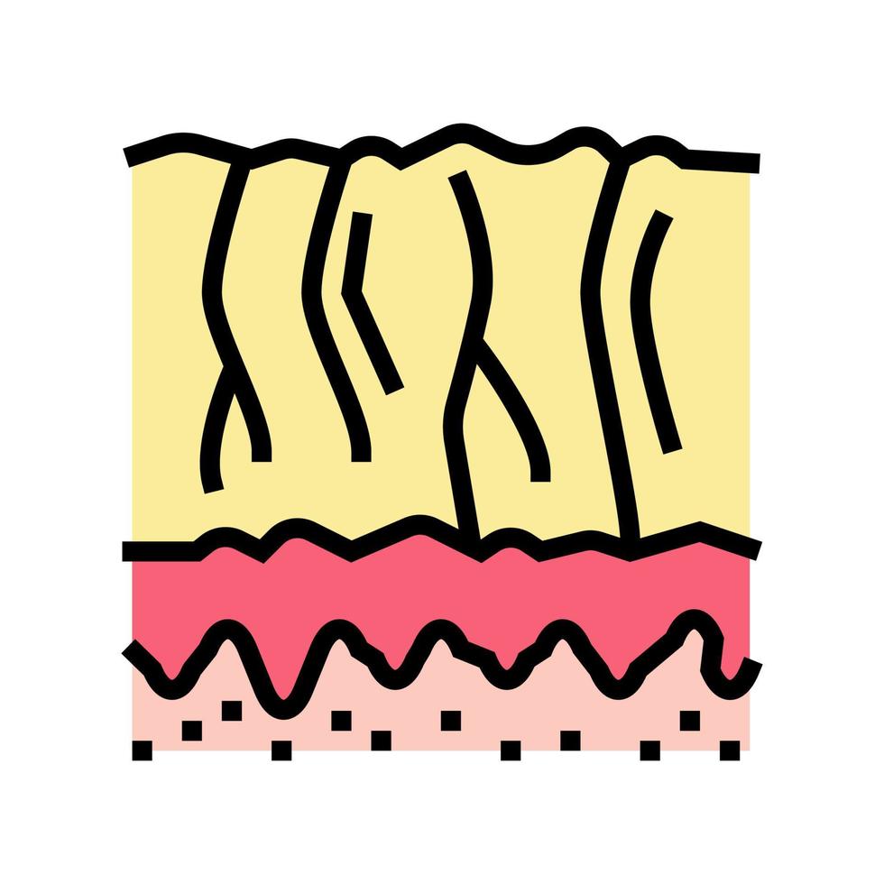 signs of ageing skin color icon vector illustration