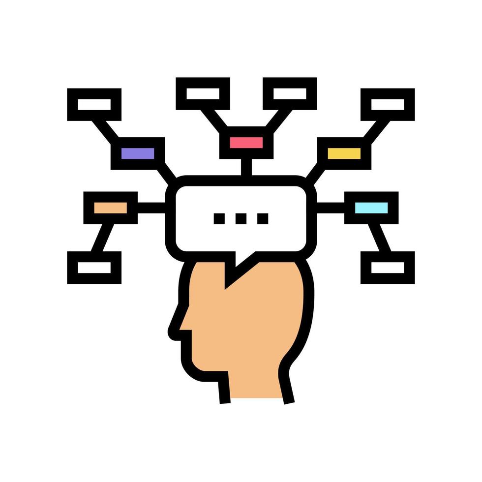 decision theory color icon vector illustration