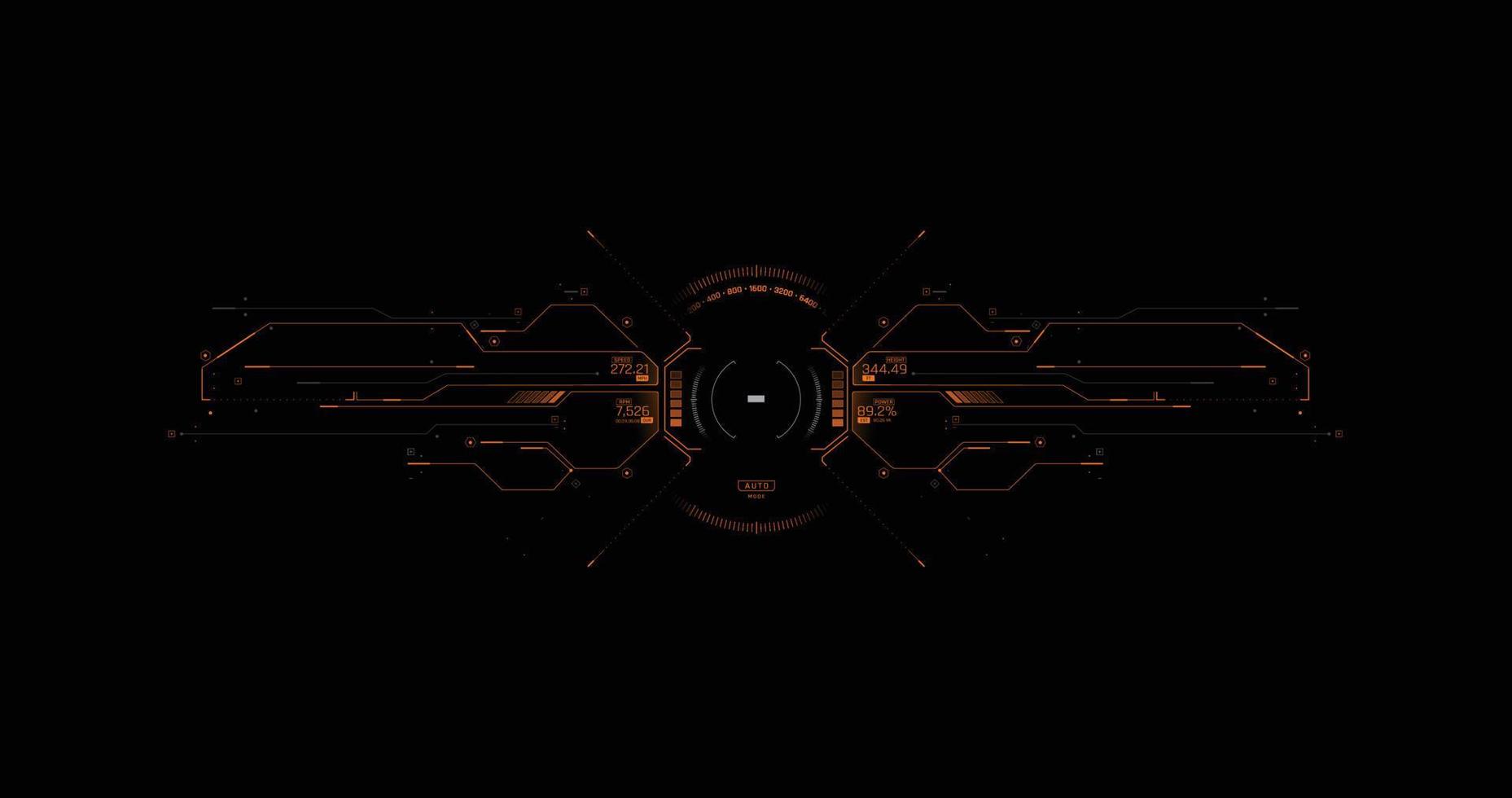 Target HUD for the game screen, Futuristic design elements. HUD focus elements. Sci-fi design. FUI collection, Military collimator sight, Vector HUD set