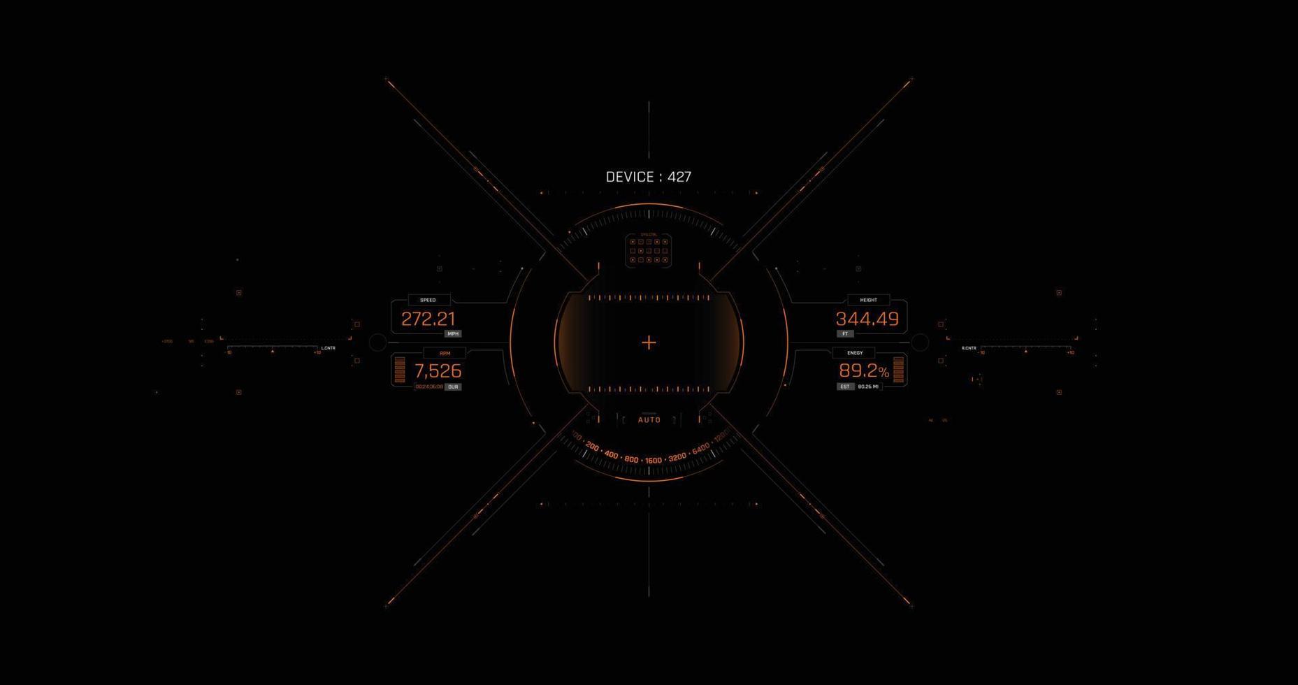 Target HUD for the game screen, Futuristic design elements. HUD focus elements. Sci-fi design. FUI collection, Military collimator sight, Vector HUD set