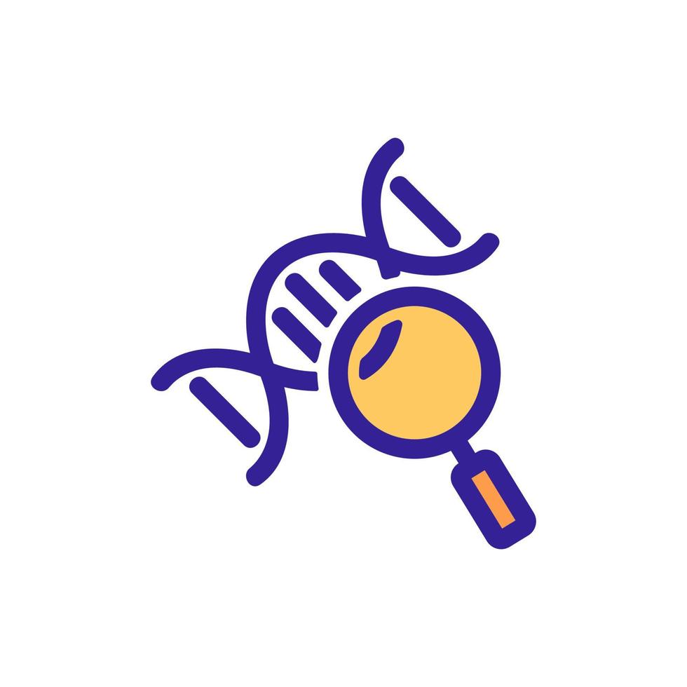 Dna test icon vector. Isolated contour symbol illustration vector