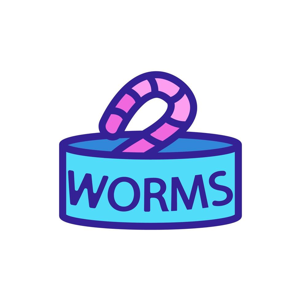 worm icon vector. Isolated contour symbol illustration vector