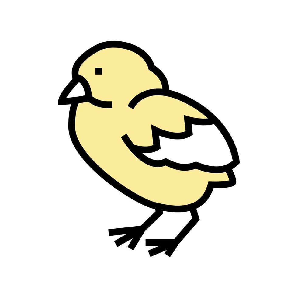 chick bird color icon vector illustration