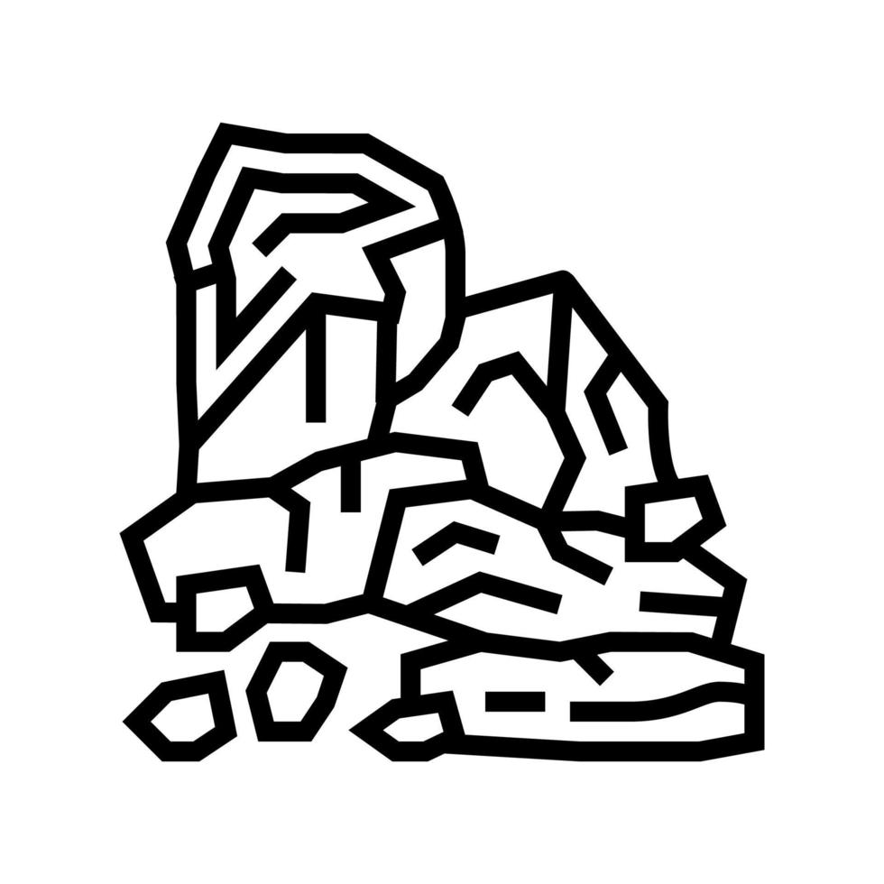charcoal wooden line icon vector illustration