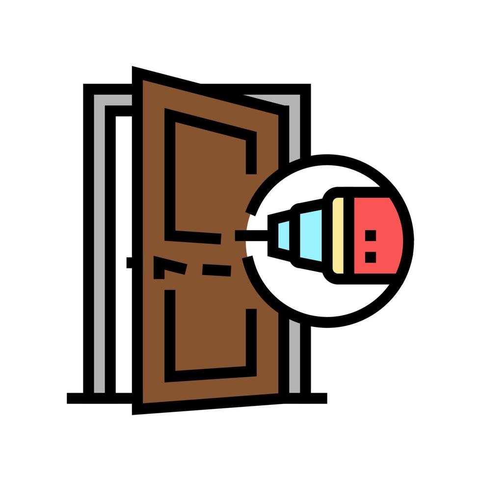 door repair color icon vector illustration