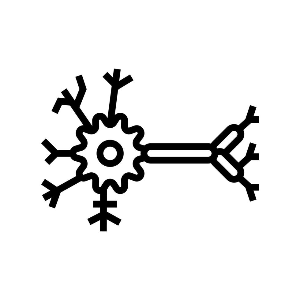 biological model neural network line icon vector illustration