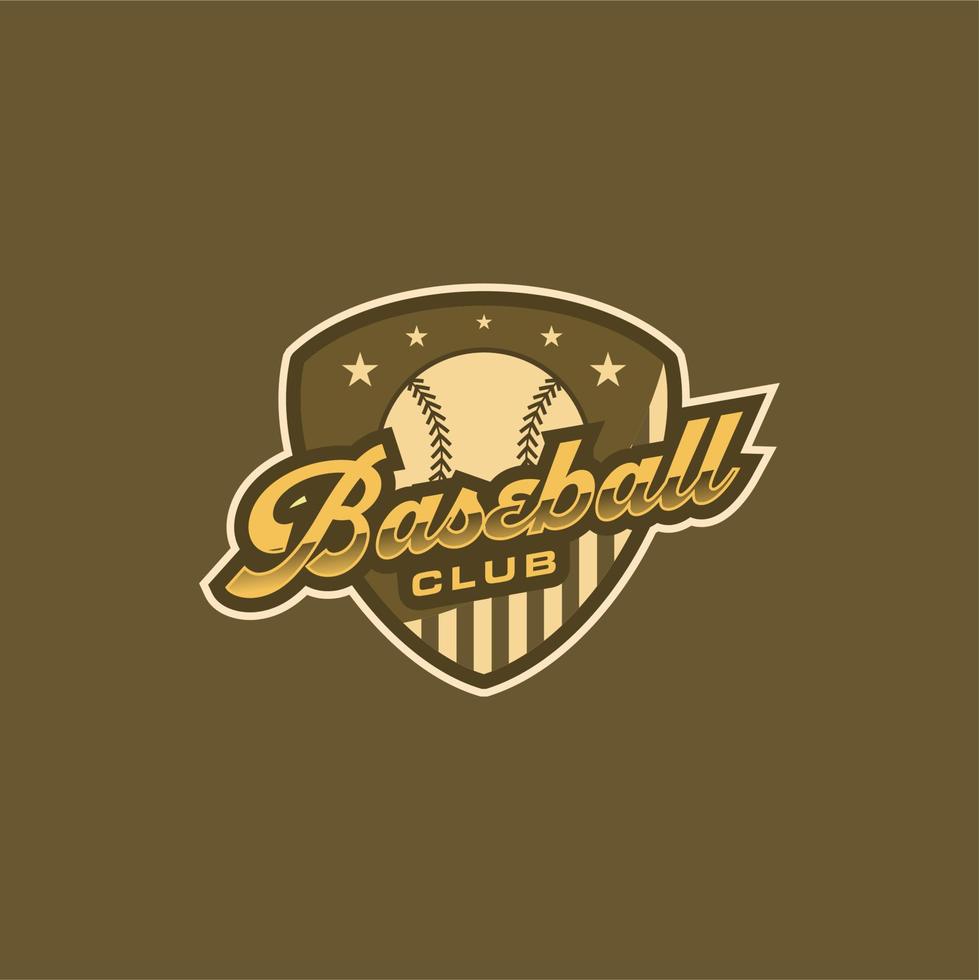 logotipo de béisbol diseño de concepto deportivo vintage vector