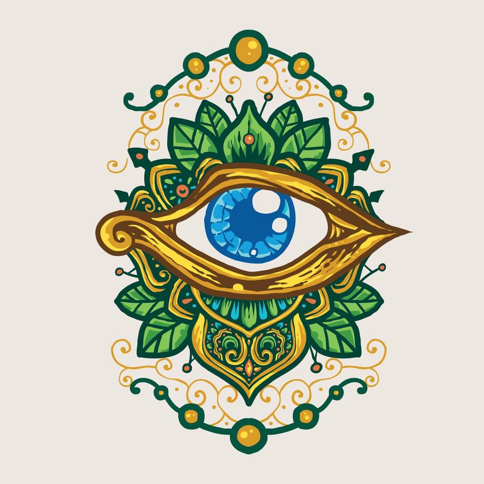 The eye of horus illustration vector