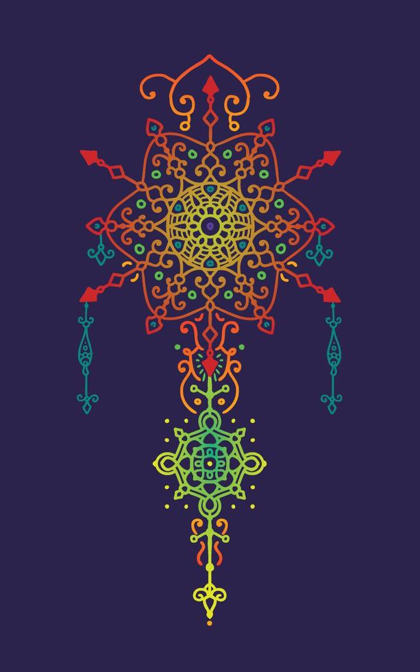 Beautiful mandala totem illustration vector