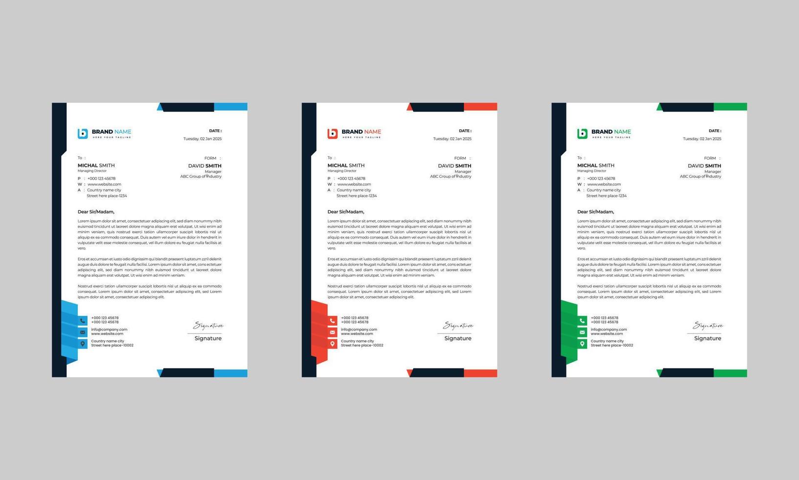 Corporate letterhead pad design 10407431 Vector Art at Vecteezy